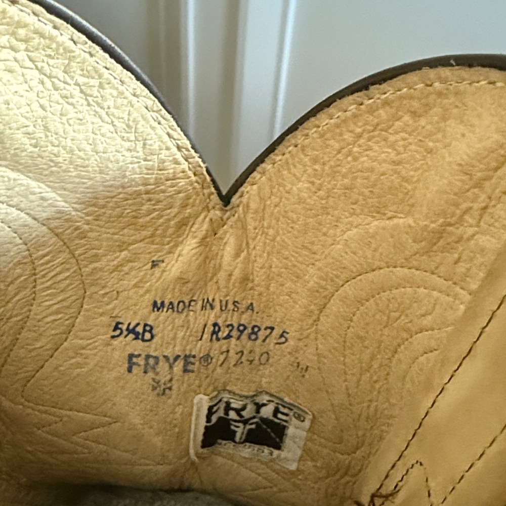 Frye Western Cowboy Boots - Red and Tan - Picture 6 of 8